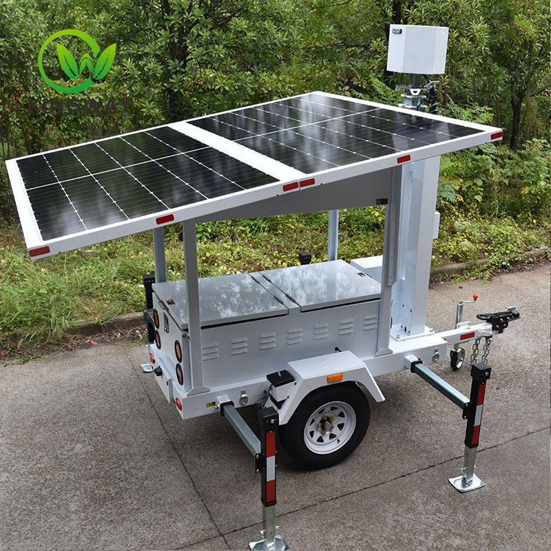 Mobile Surveillance Trailer Solar with 7M Manual Mast  KWST-600S-1 (1)uio