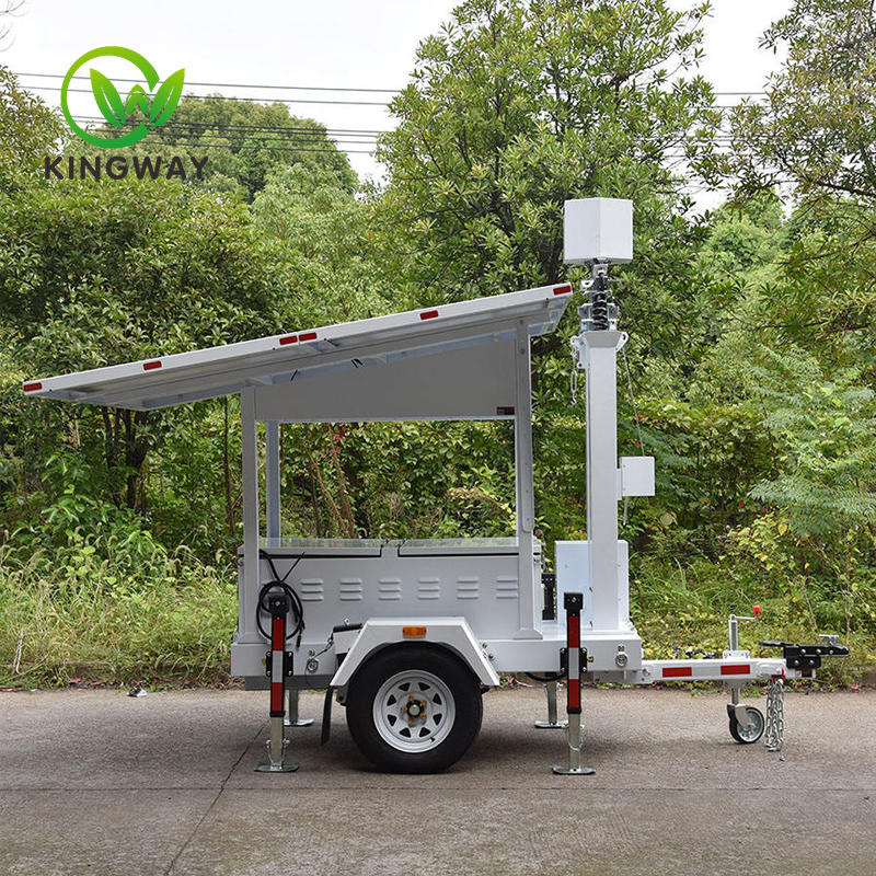 Mobile Surveillance Trailer Solar with 7M Manual Mast  KWST-600S-1 (6)bc5