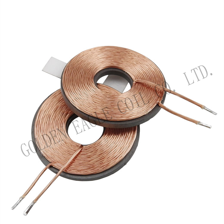 Bobina de carregador sem fio com formato de indutância personalizada Bobina de enrolamento de fio de cobre pequeno e fino