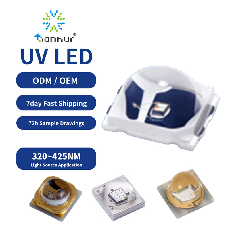0.2W 2835 UV LED Factory UVA LED Diode Emitting at 365-375nm for Printing Anticounterfeiting Detection and Curing