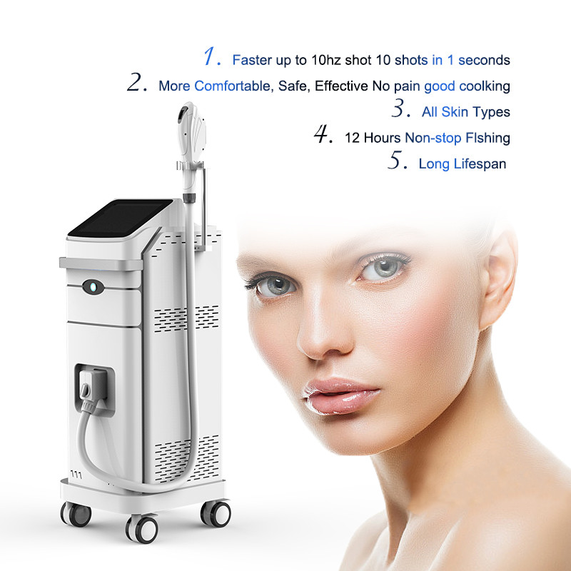Newest Vertical IPL Sapphire Ice Cooling Full Body Hair Removal Permanent Bea...