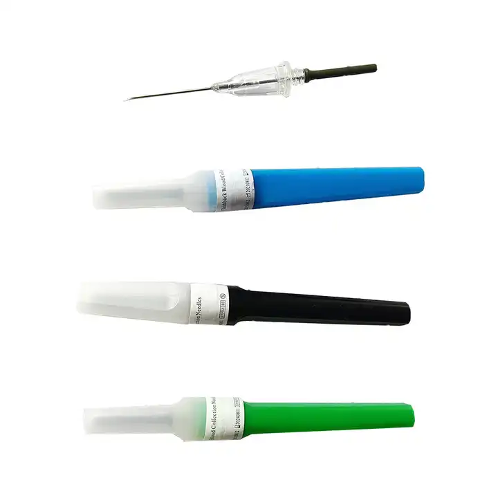 Tek kullanımlık flash back kan toplama iğnesi vacutainer venöz iğne tıbbi tedarikçisi toptan kan örneklemesi kalem tipi