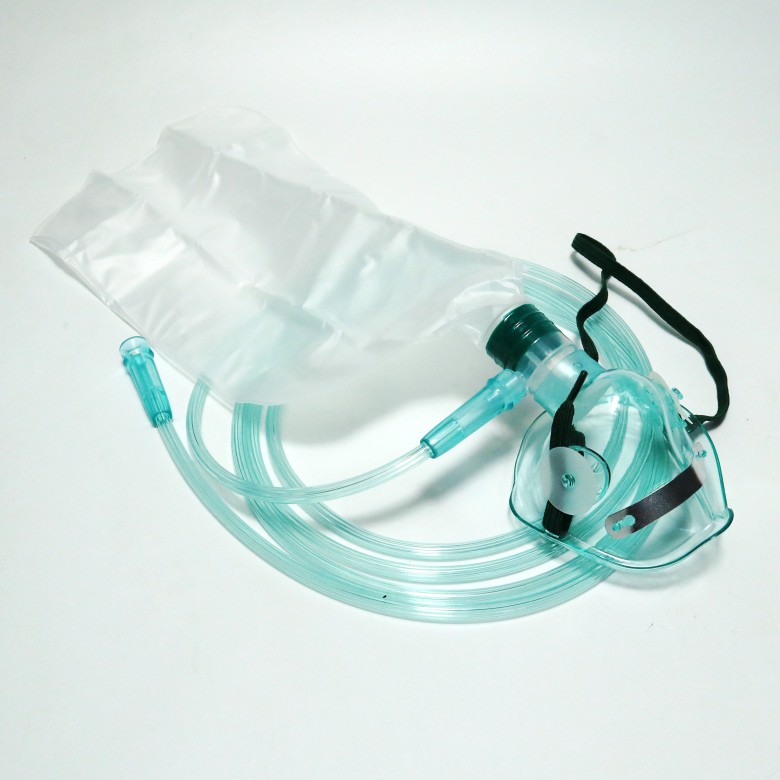 Máscara de oxigênio não reinalável para adultos com bolsa reservatório