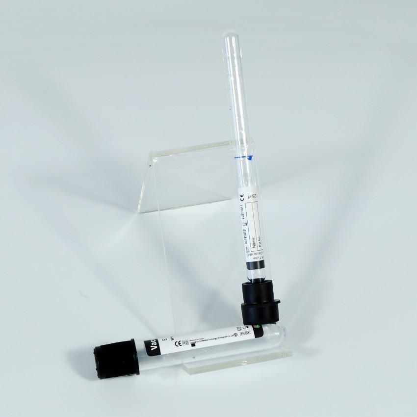 Aprobación médica del CE del citrato de sodio Glass/PET del top del negro de Vacutainer del tubo de la colección de sangre del vacío de ESR