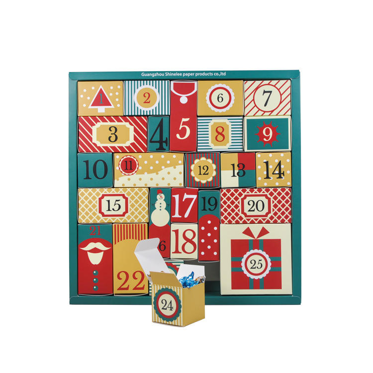 Countdown Christmas Advent Calendar BoxGift Beauty Cosmetic Packaging Cardboard Paper (3)52m