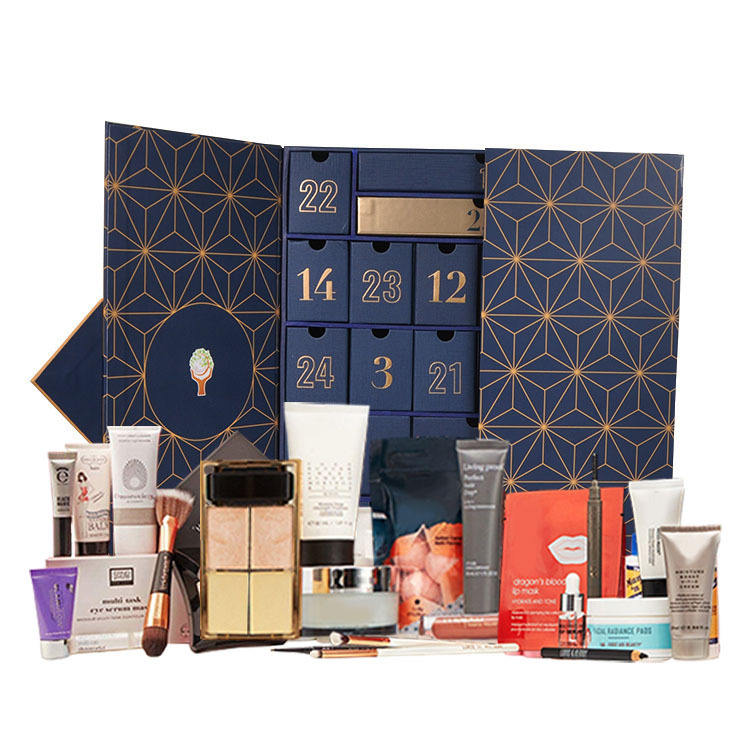 Countdown Christmas Advent Calendar BoxGift Beauty Cosmetic Packaging Cardboard Paper (2)liq