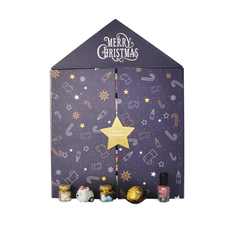 Countdown Christmas Advent Calendar BoxGift Beauty Cosmetic Packaging Cardboard Paper (5)3yc
