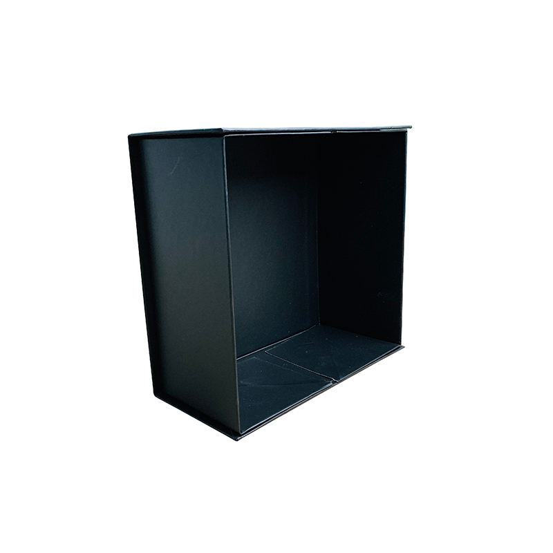 Custom paper boxesHigh Quality Foldable Flat Folding Large Matte Black Gift Paper Box With Ribbon (2)klo