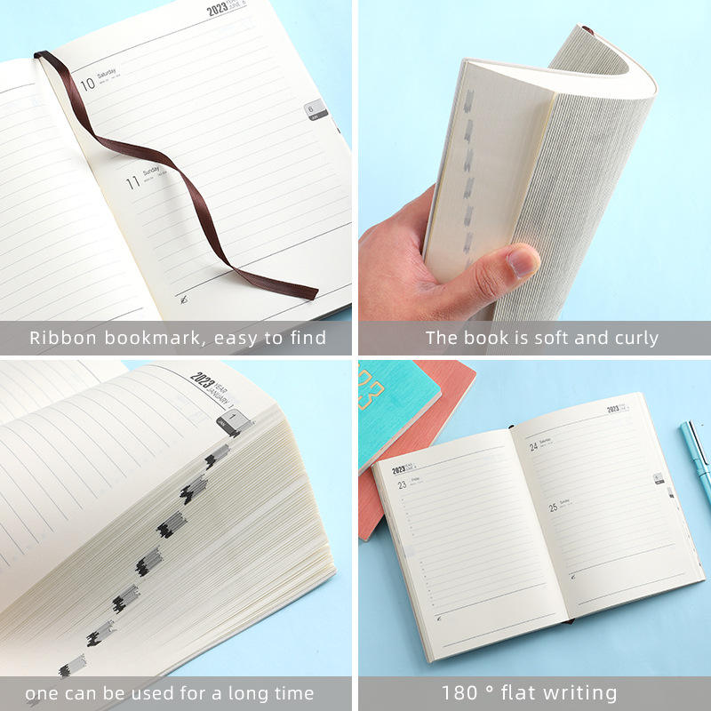 Custom American School  Hot Stamping Linen Cloth Hardcover Stationery Notebooks Planner (6)gcj