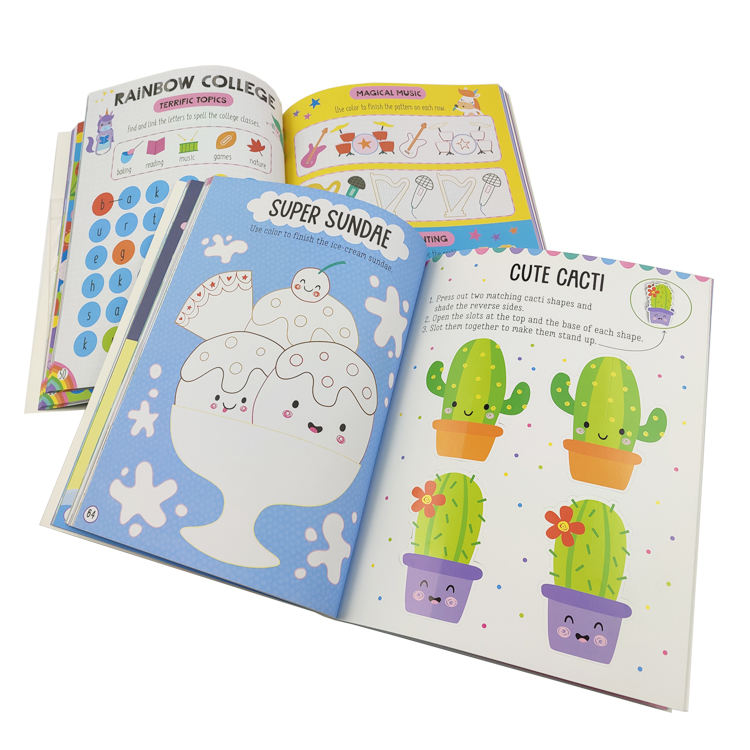 Activity Pads Book Kids Reusable Sticker Book (4)4ib
