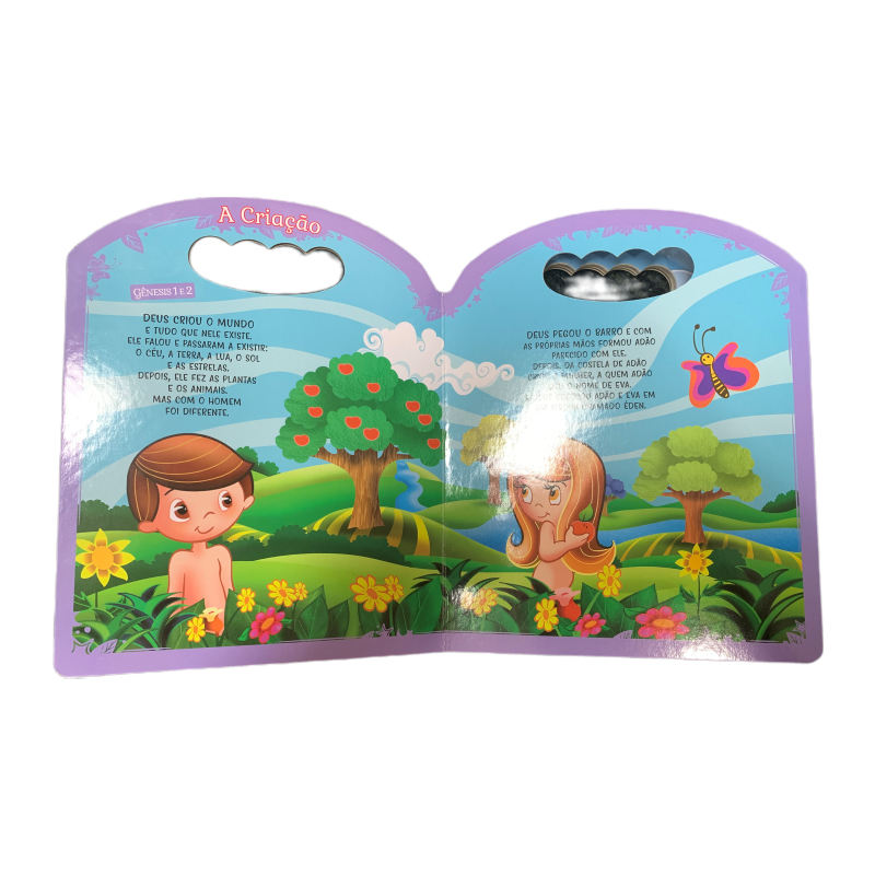 Children's Books Printing Board Book with handle diecut (2)an7