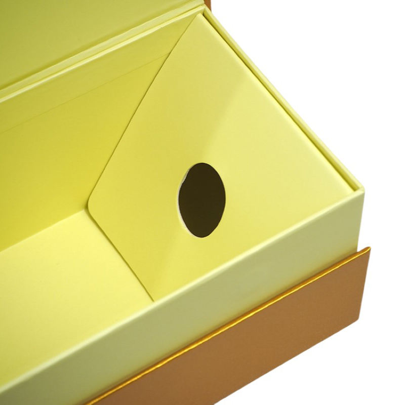 Yellow Clamshell Wine Packaging Boxes Cardboard Boxes for Gift Packing (2)iuo