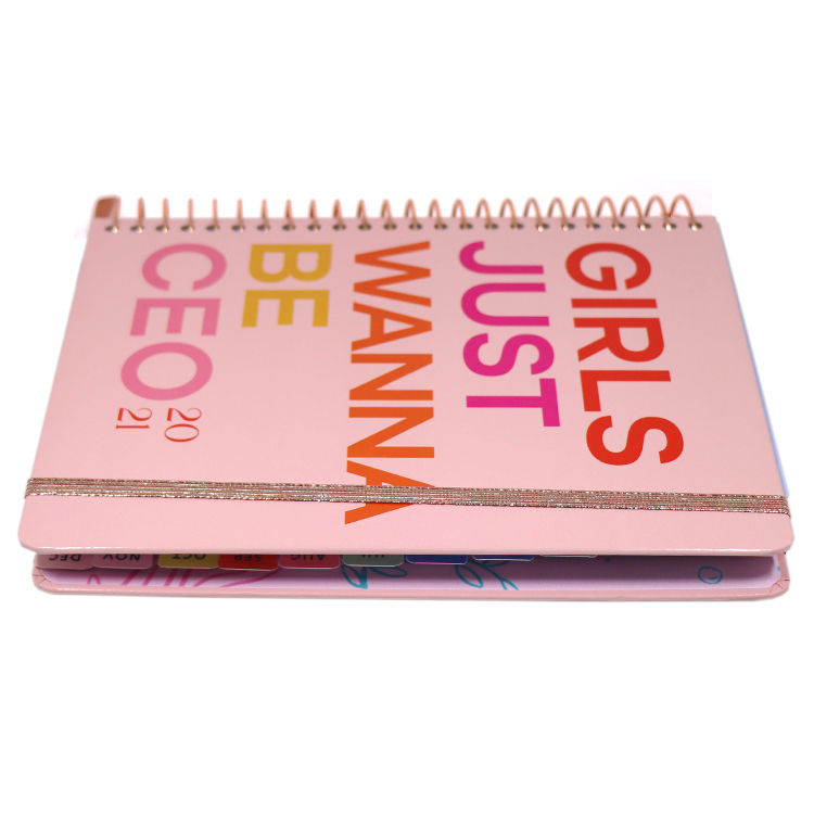 Printing Customization A5 Pink Spiral Notebook (6)slu