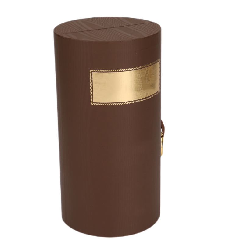 Boîte-cadeau de vin personnalisée Tube de cylindre Boîte à vin Boîte de papier