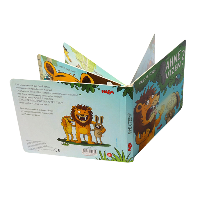 Livres d'impression d'histoires d'animaux en couleur à couverture rigide personnalisés pour enfants
