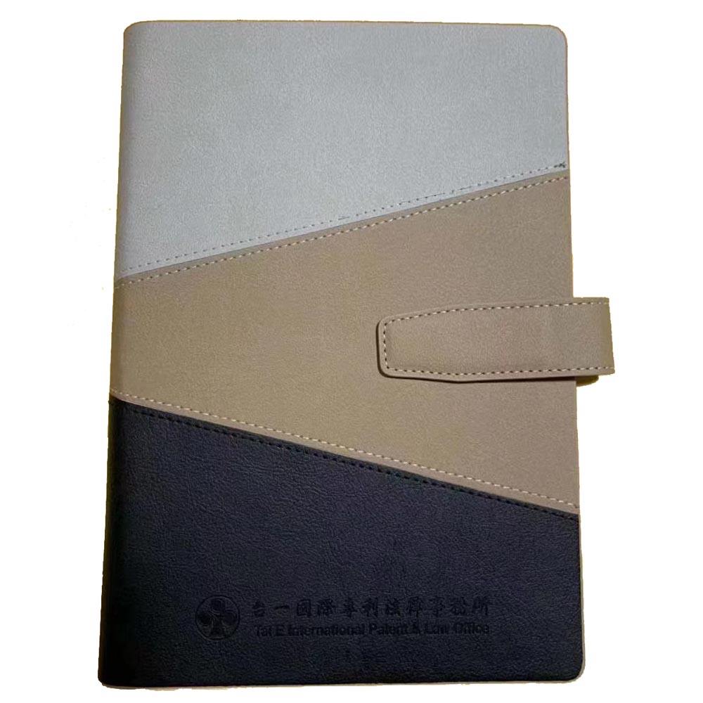 Buku Sampul PU Kustom Notebook Diary Logo Stamping Emas Dapat Dilepas