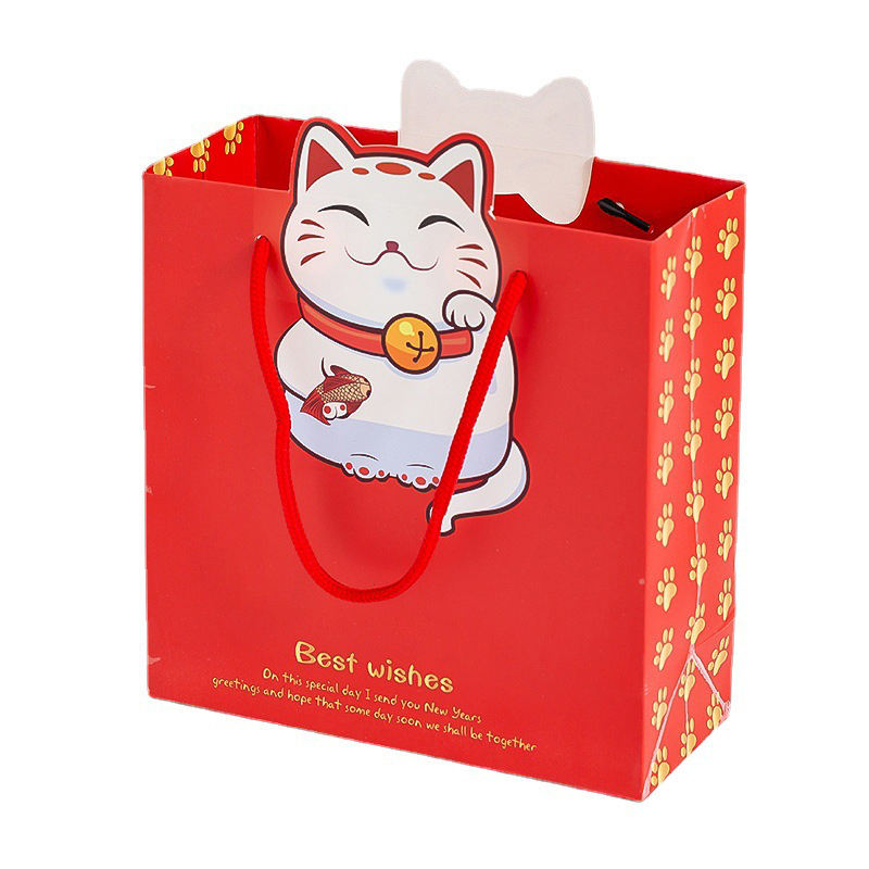 Custom New Design Christmas Gift Chocolates Packaging Paper Bag