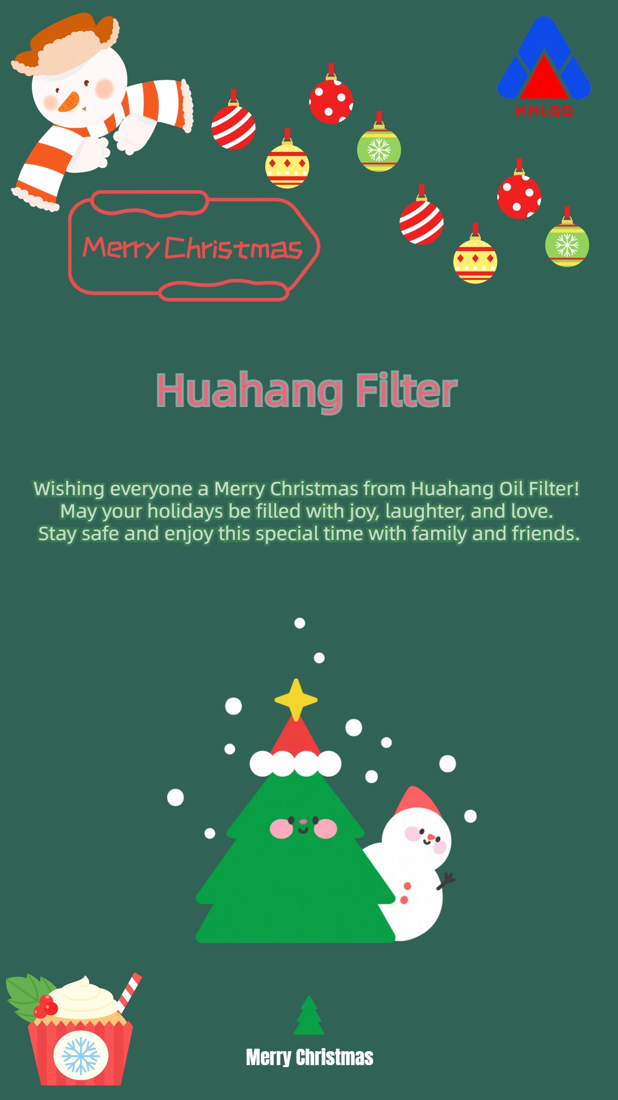 Huahang Filter wenst iedereen prettige kerstdagen