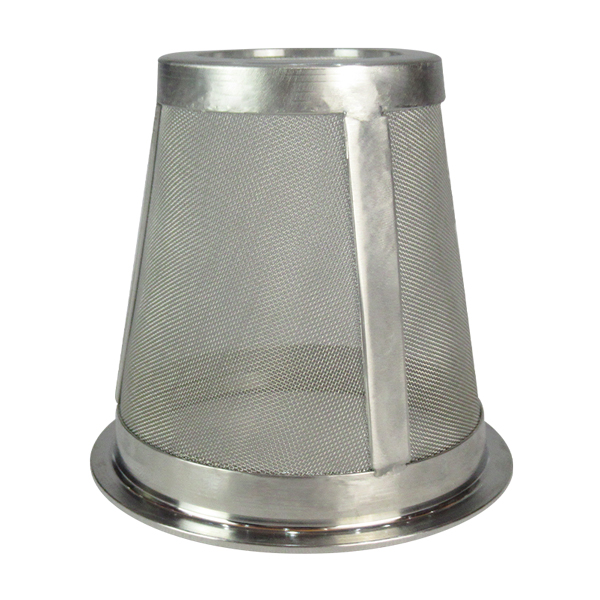 Elemento filtrante conico in acciaio inossidabile 316