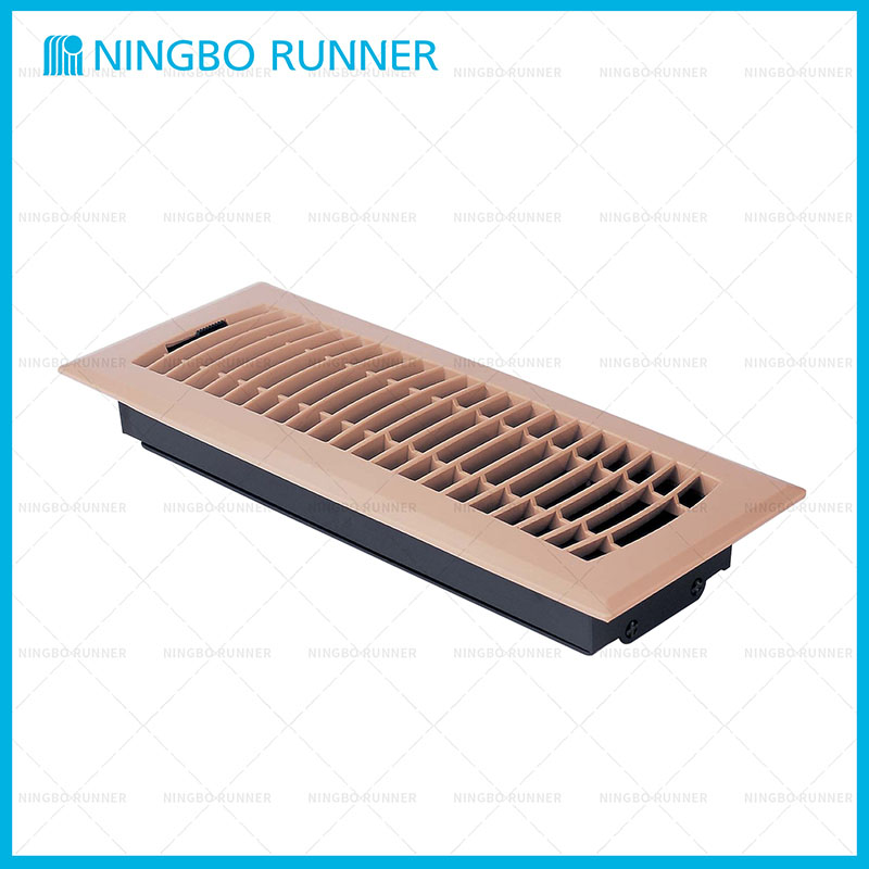 Plastic Register Louvered Floor Register ABS White at Taupe