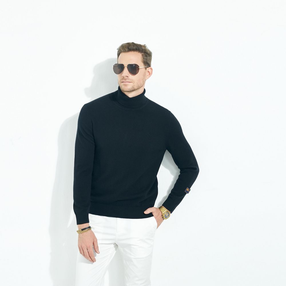 Sweater Turtleneck Klasik Pria Raidyboer...