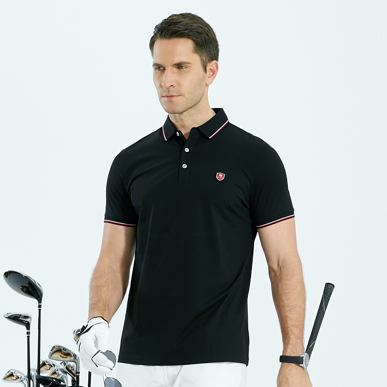Pique Polo tshirts 100% Cotton plus size short sleeve Men's Golf polo shirts Custom logo with your embroidered Men's polo shirts