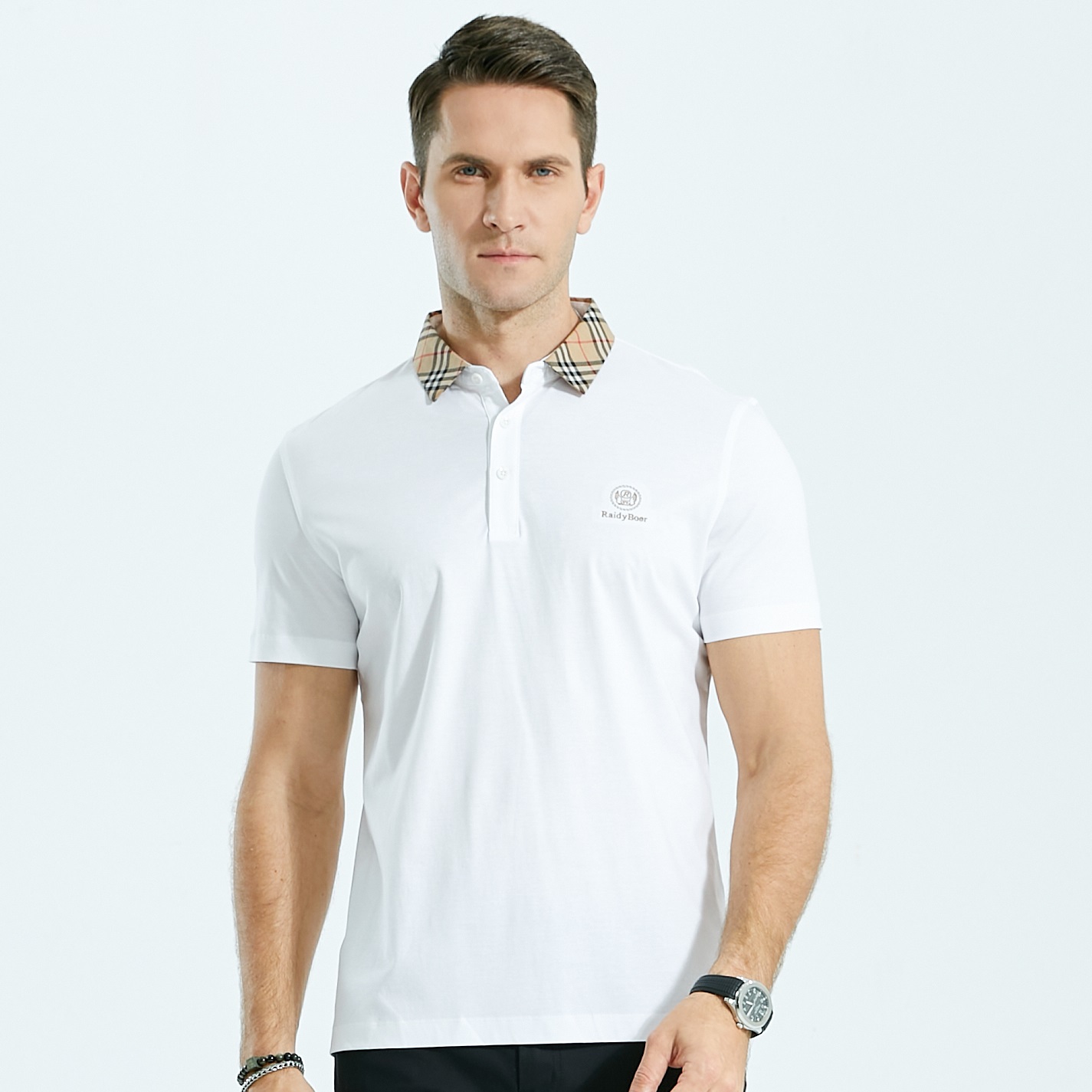 Polo in bianco a buon mercato di fabbrica Polo uniforme da golf personalizzata per uomo