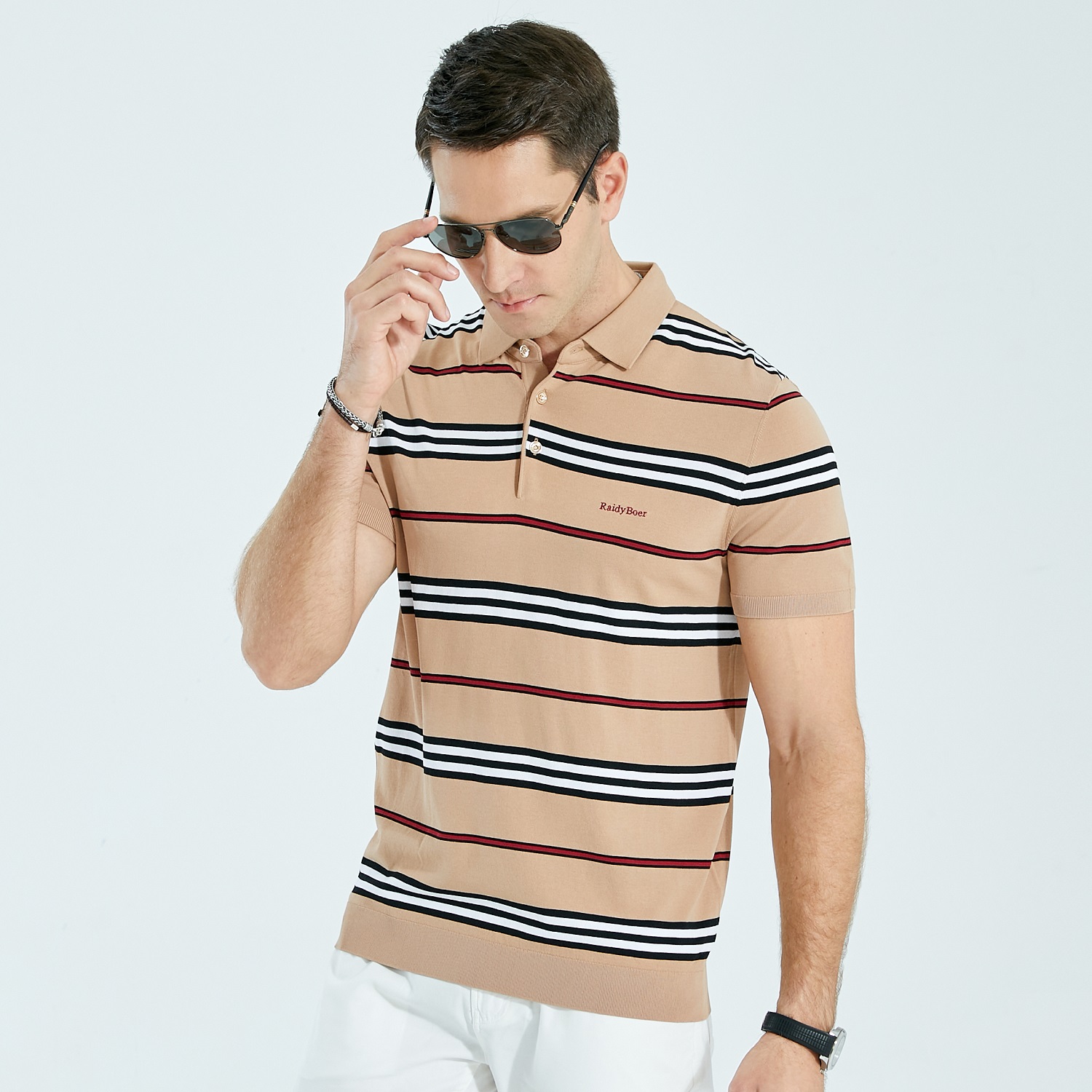 Baju Kaos Striped Polo Shirt Grosir Oem Striped Poloshirt Tactical Mens Polo Shirt T-shirt Custom Logo
