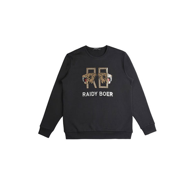 Raidyboer streetwear erkek sıcak delme ve nakış grafikli sweatshirt