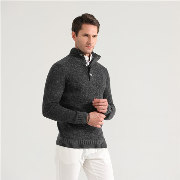 Сплошной цвет мужской дизайнерский свитер пулов...