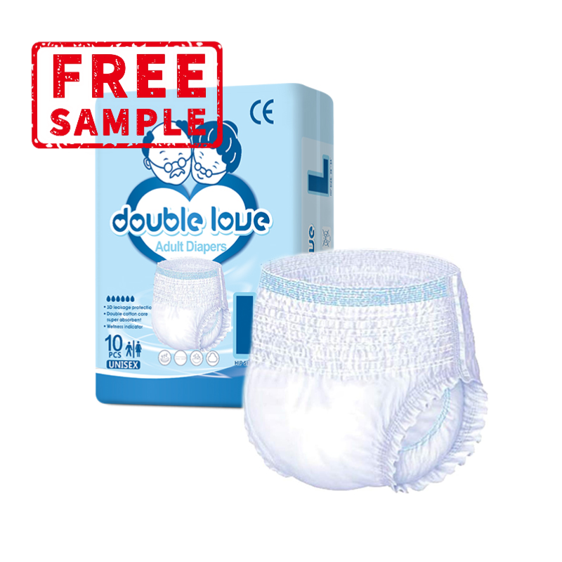 Free Sample Elderly Incontinence Adult Diaper Pants Pull Up Disposable Urine Pants