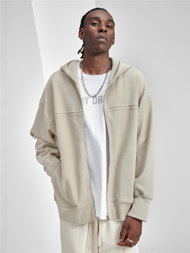 Loose-Fit Zip-Up Hoodie for Autumn