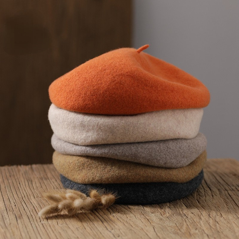 Casquillo francés de la boina del color sólido del sombrero de la boina de las lanas del ODM del OEM para las muchachas de las mujeres
