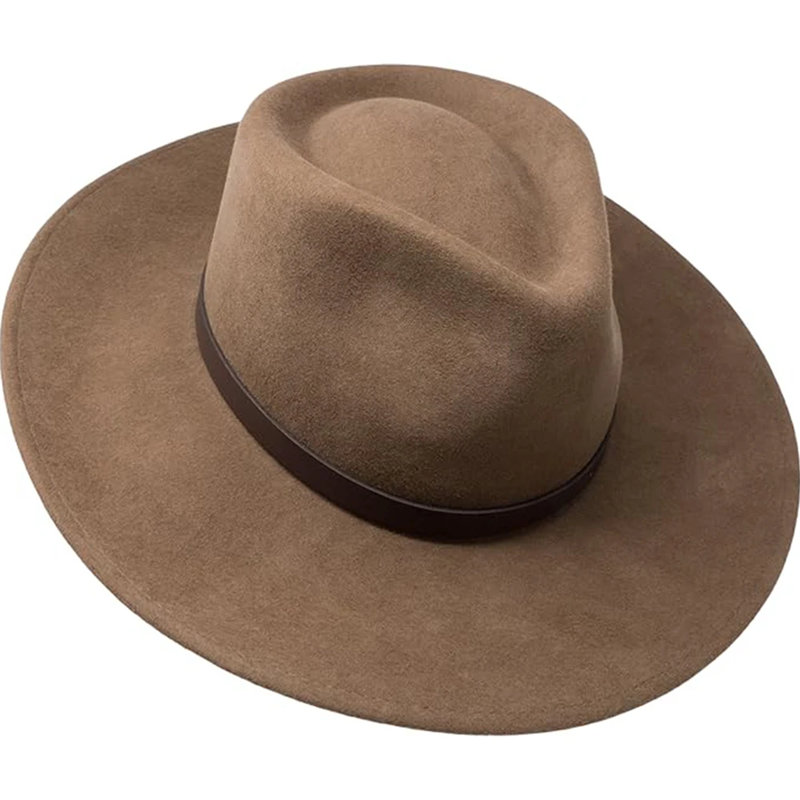 Logo Customzied 100 Wool Panama 1920s Gatsby Gangster Fedora Felt Hat untuk Pria dan Wanita