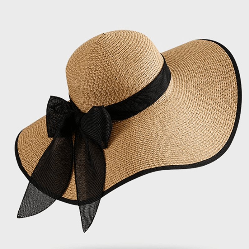 OEM ODM moda senhoras elegantes verão praia ajustável Sun arregaçar aba larga grande fornecedor de chapéu de palha flexível