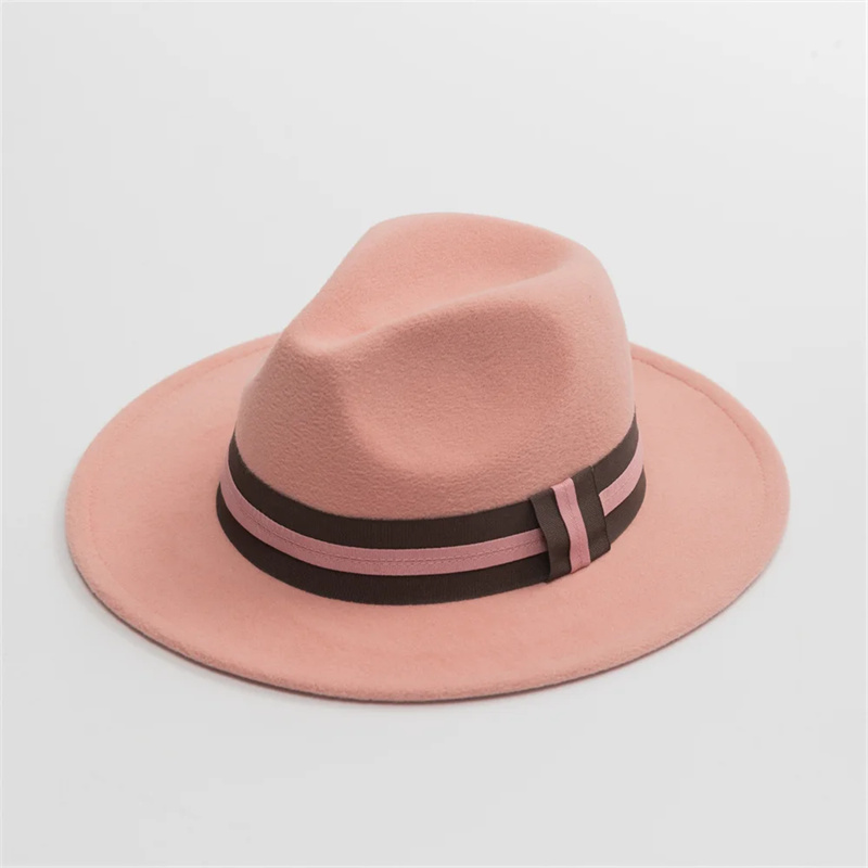 卸売無地ヴィンテージ女性男性カスタマイズウールフェルトフェドーラ帽メーカー