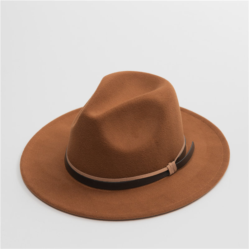 CONCEPTION DE LA CHINE VOTRE Exportateur de chapeaux en feutre OWM Fedora Panama avec ceinture