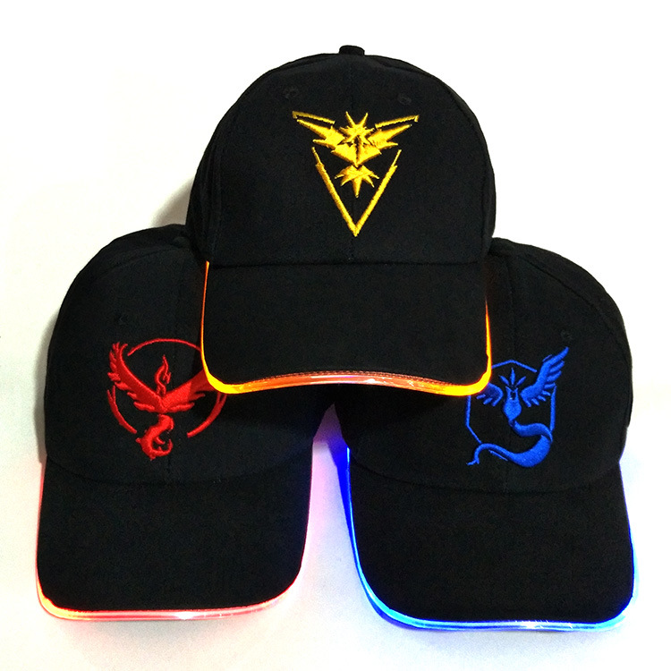 Custom programmable light up led shiny sports baseball hat cap manufacturer with led lights rechargeable