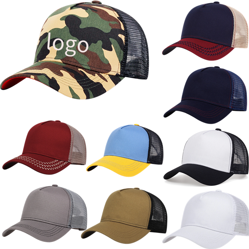 Wholesale 5 Panel Camouflage Baseball Sports Trucker Mesh Hat Cap For Sale