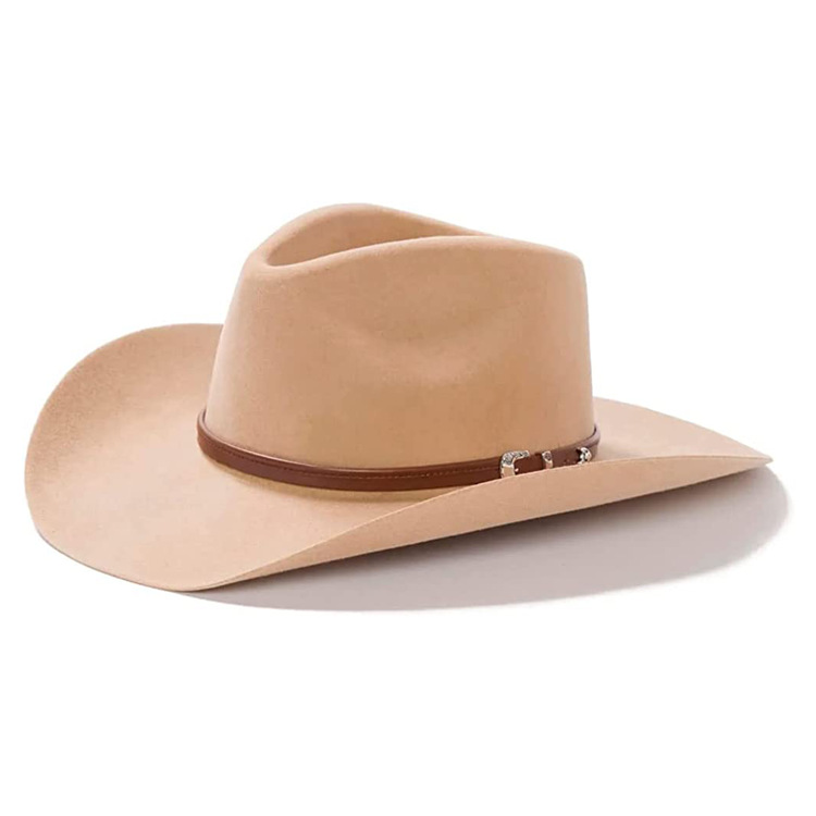 Custom 100% Wool Western Jazz Cowboy Cowgirl Fedora Felt Hat Supplier