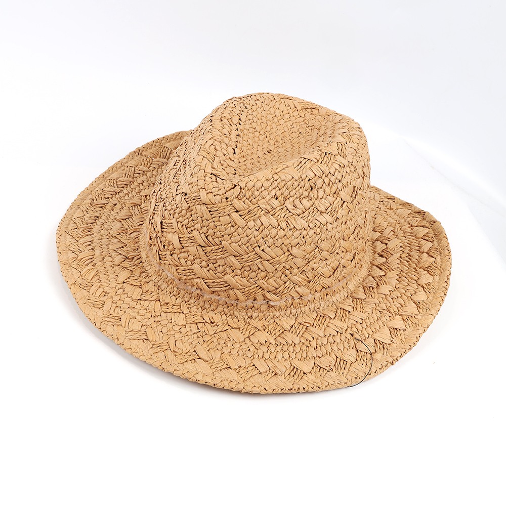 Various Colors Natural Raffia Grass Bucket Straw Hat