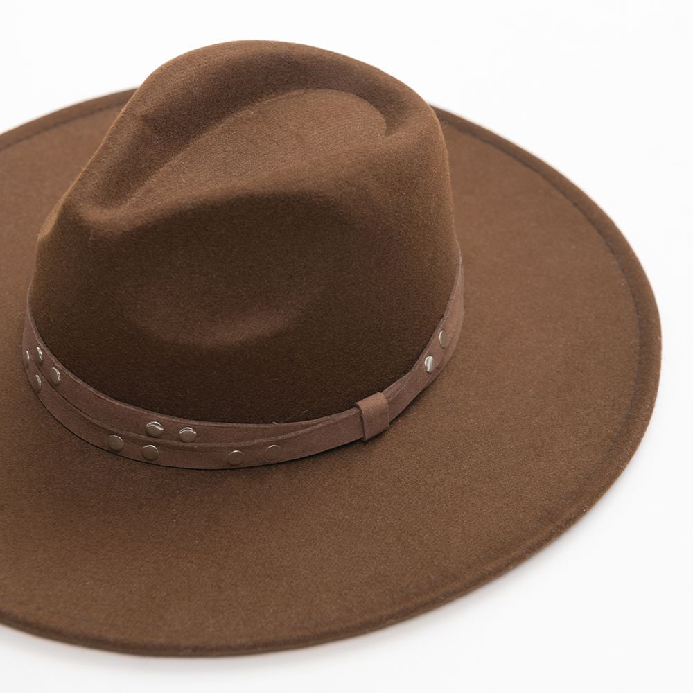 High Quality Imitated Wool Wide Brim Panama Fedora Felt Hat
