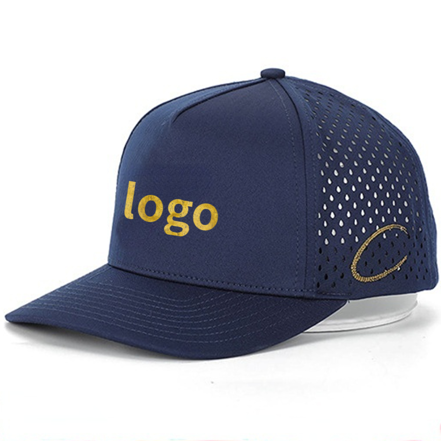 Customization 3d Embroidery 6 Panel Laser Cutting Holes Baseball Sports Trucker Cap Hat Manufacturer For Man
