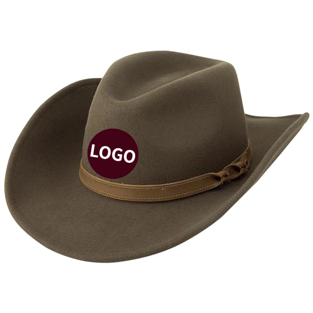Wide Brim 1100% Australian Wool Cowboy Felt Hat Cowgirl Hat Western Hats for Women Men