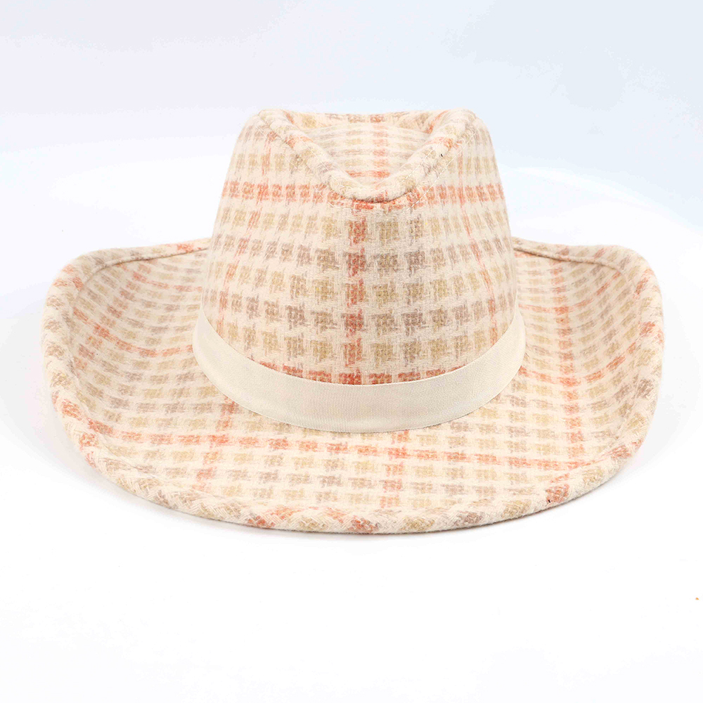 CUSTOM LOGO Lattice Cowboy Cowgirl Felt Hat