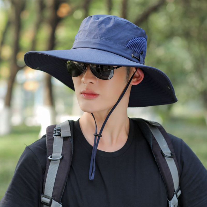 Super Wide Brim UPF50+ Waterproof Sun Fisherman Bucket Hat Hat for Fishing Hiking Camping
