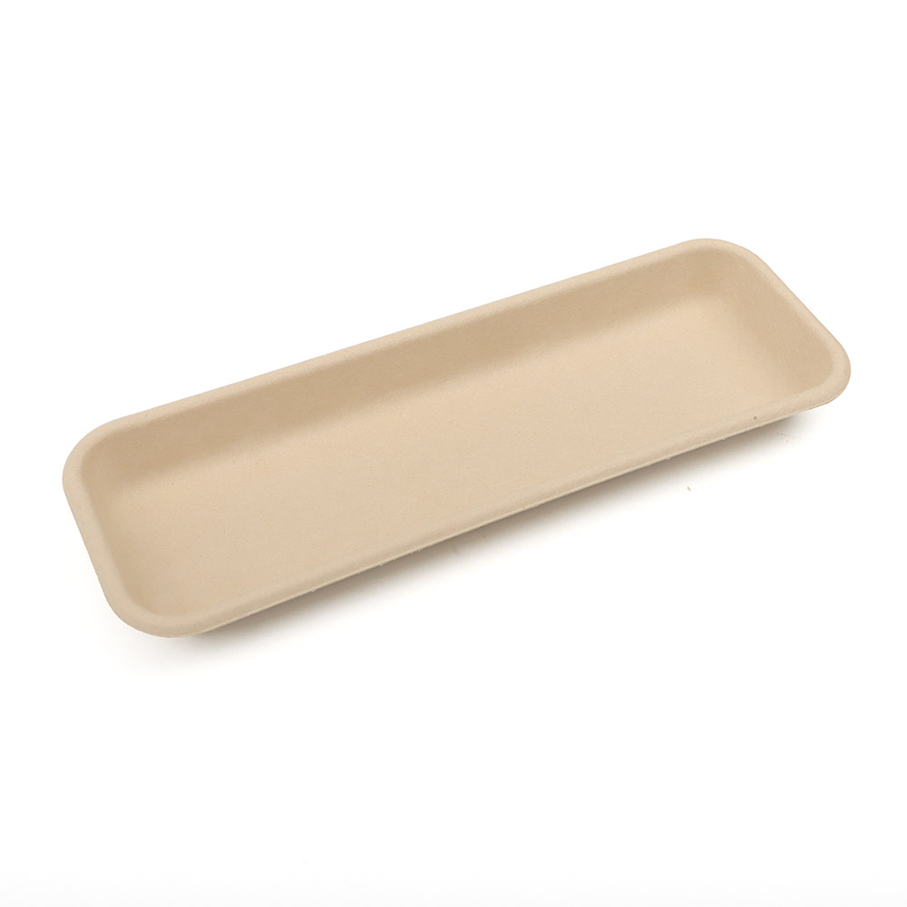 Disposable Molded Pulp Tray 11.4"x3.9"
