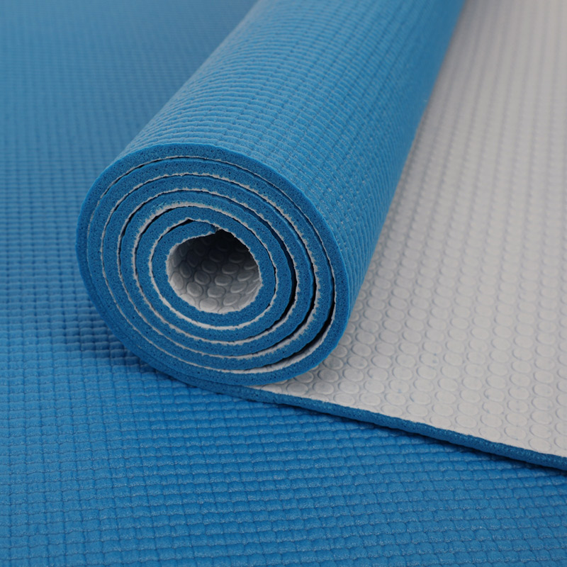 Wholesale OEM Custom logo Non Slip High Density Exercise Yoga Mat Double Layer PVC Yoga Mat (2)4rv