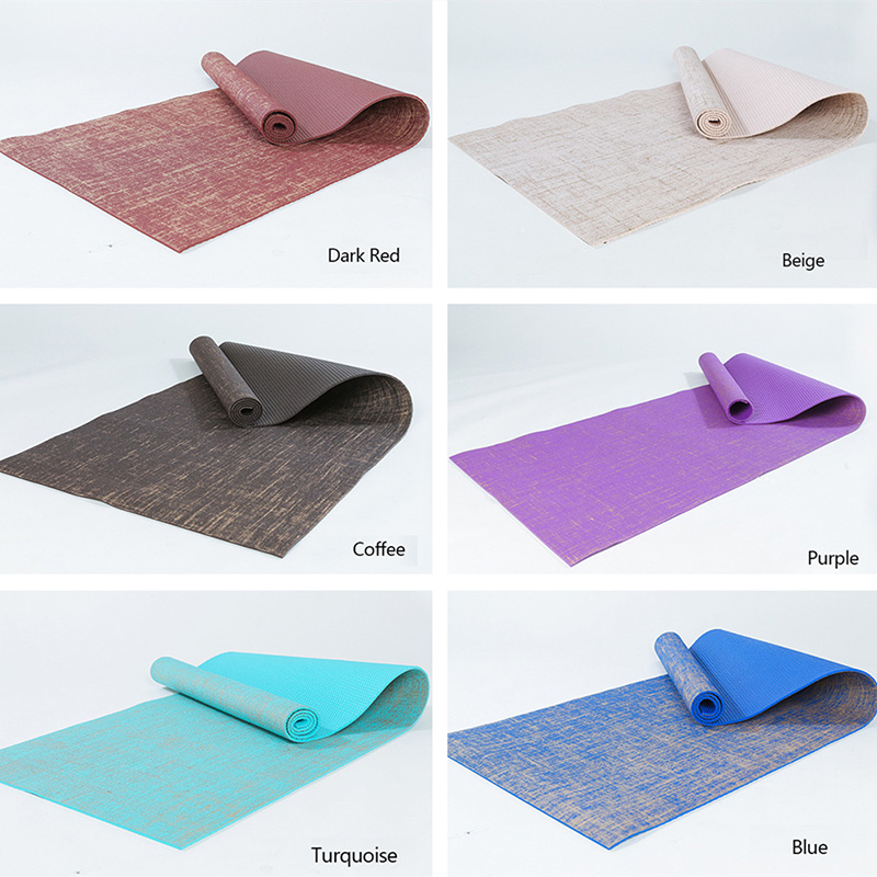 Hot Selling Custom Printed Durable Yoga Mats Eco Friendly Fitness Natural Anti Slip Thick Jute Hemp Yoga Mat (11)8g3