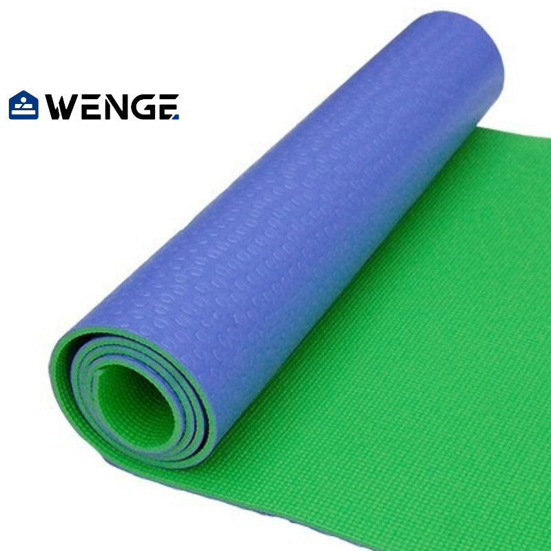 Wholesale OEM Custom logo Non Slip High Density Exercise Yoga Mat Double Layer PVC Yoga Mat